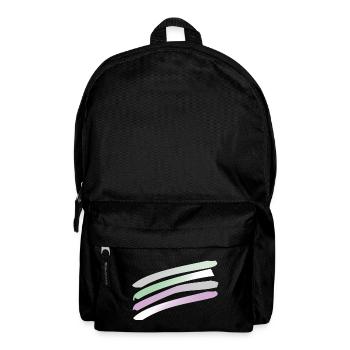 Streifen in Pastellfarben - Rucksack - Schwarz - Vorne