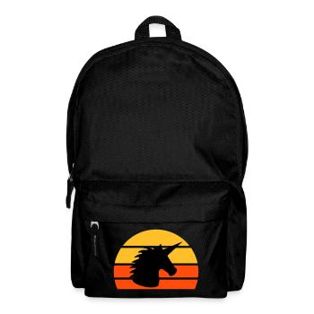 Unicorn in front of a half-sun - Backpack - black - Front