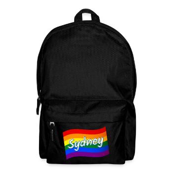 Gay Pride Sydney Australia rainbow flag LGBT LGBTQ - Backpack - black - Front
