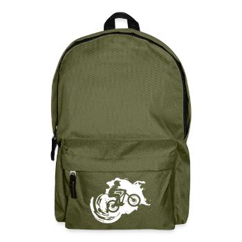Biker Art MTB Dirtbike Fahrradfahrer - Rucksack - Olivgrün - Vorne