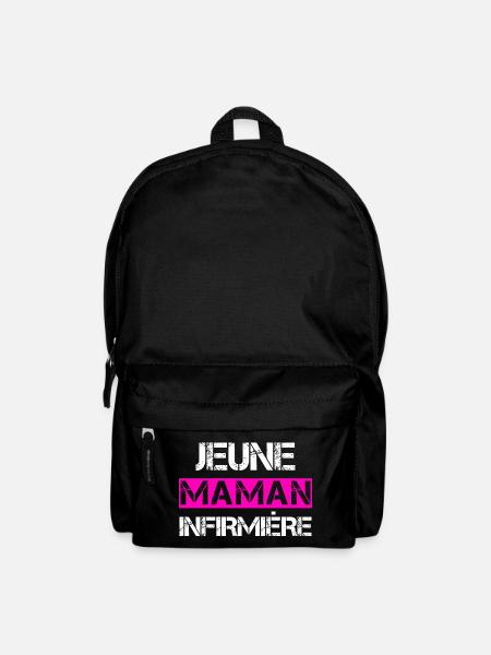 Jeune Maman Infirmière - Sac à dos - noir