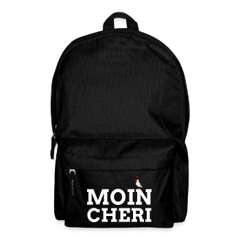 Moin Cherie | Moin Liebe Nordsee Ostsee lustig - Rucksack - Schwarz - Vorne