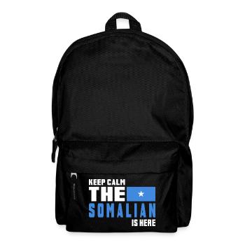 Keep Calm Somalia Flaggen Design - Rucksack - Schwarz - Vorne