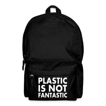 Plastic is not fantastic - Rucksack - Schwarz - Vorne