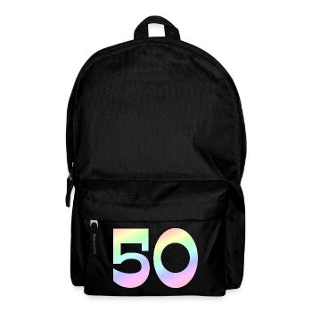 geburtstagsshirt, 50 pastell Verlauf - Rucksack - Schwarz - Vorne