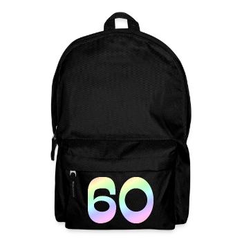 geschenkidee, 60 pastellfarbe - Rucksack - Schwarz - Vorne
