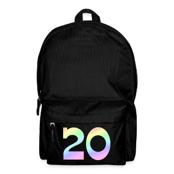 Jubiläum, 20 pastell Verlauf - Rucksack - Schwarz - Vorne
