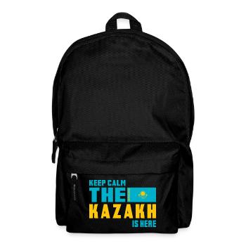 Keep Calm Kazakhstan flag design - Backpack - black - Front
