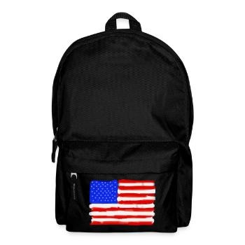 Painted American Flag - Backpack - black - Front