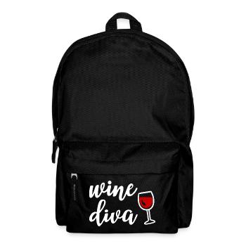 Wine Diva Women Wine Lovers - Backpack - black - Front