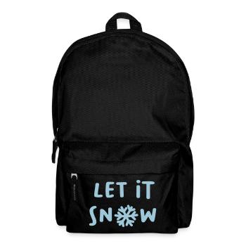 Let it snow Schnee Schneeflocke Winter Weihnachten - Rucksack - Schwarz - Vorne