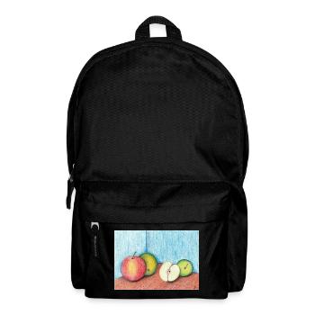 Still Life Apples - Pastel Chalk - Backpack - black - Front