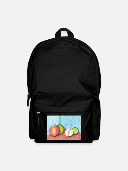 Still Life Apples - Pastel Chalk - Backpack - black