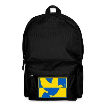 Ukrainische Flagge Friedenstaube - Rucksack - Schwarz - Vorne