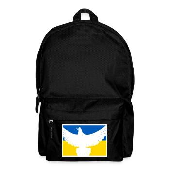 Dove of Peace Ukraine Flag War - Backpack - black - Front