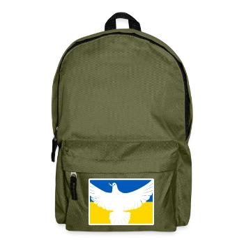 Dove of Peace Ukraine Flag War - Backpack - olive green - Front