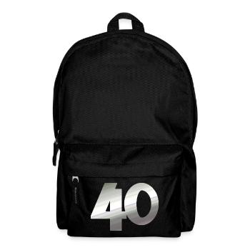 geschenk, 40 metallisch - Rucksack - Schwarz - Vorne