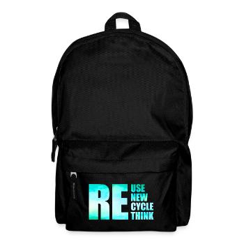 Reuse Renew Recycle Rethink - Rucksack - Schwarz - Vorne