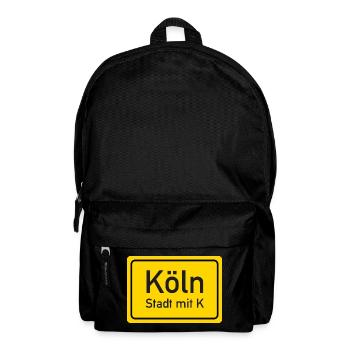 Panneau de nom de lieu Cologne Allemagne - Sac à dos - noir - Devant