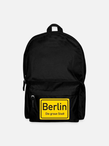 Berlin place name sign Germany - Backpack - black