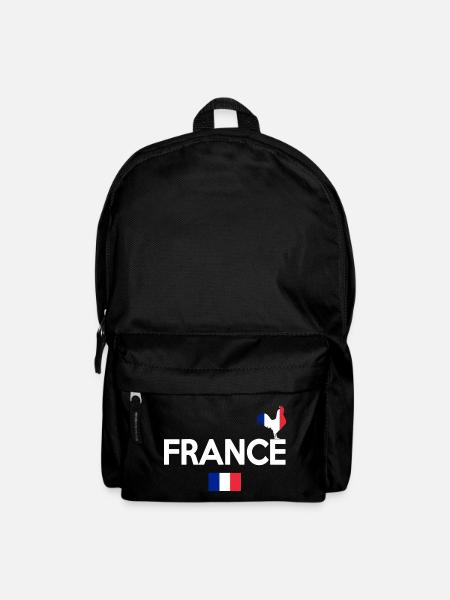 Coq Tricolore Illustration pour Passionnés - Sac à dos - noir