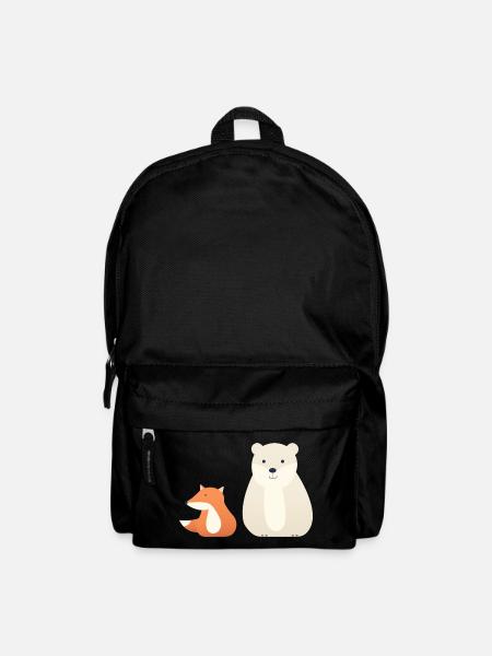 Niedliche Tiermotive für Kinder - Rucksack - Schwarz