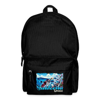 Santorini Greece Ocean Greek Island - Backpack - black - Front