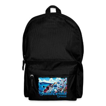 Santorini Greece Ocean Greek Island - Backpack - black - Front