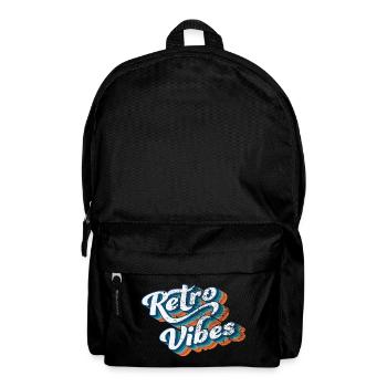 Retro Vibes: Elegante Vintage-Schrift Kunst - Rucksack - Schwarz - Vorne