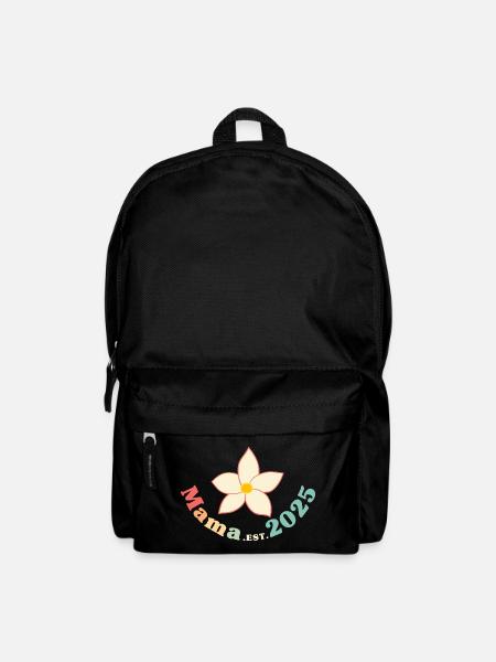 Mama Est 2025 Retro Ich werde Mutter - Rucksack - Schwarz