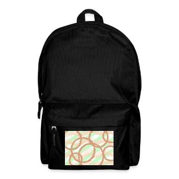 Brown Circles Background - Backpack - black - Front