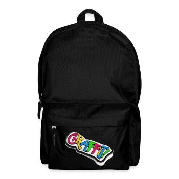 Graffiti lettering 3d effect - Backpack - black - Front