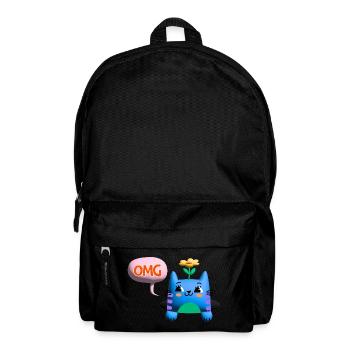 OMG Cat cute 3d bubble - Backpack - black - Front