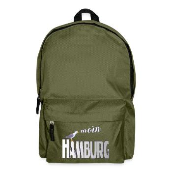 Hamburg Möwe & Moin Design - Rucksack - Olivgrün - Vorne