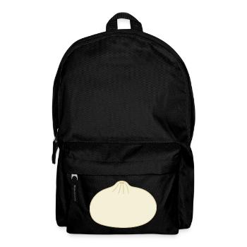 Minimalist Bao Bun Illustration for Apparel - Backpack - black - Front
