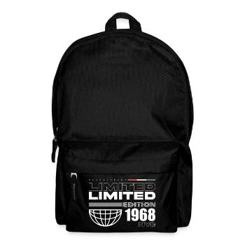 Born in 1968 Birthday 1968 - 57 years Retro - Backpack - black - Front
