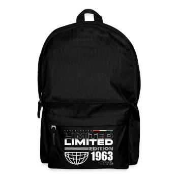 Born in 1963 Birthday 1963 - 62 years Retro - Backpack - black - Front