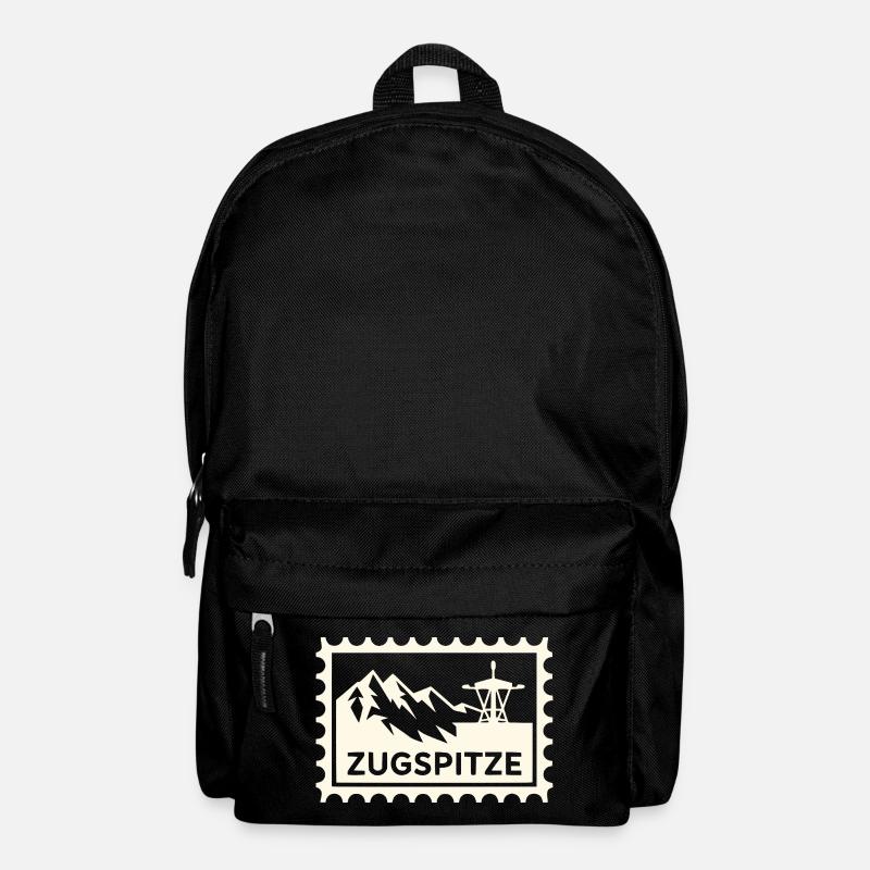 Mountain peak with cable car design - Backpack - black