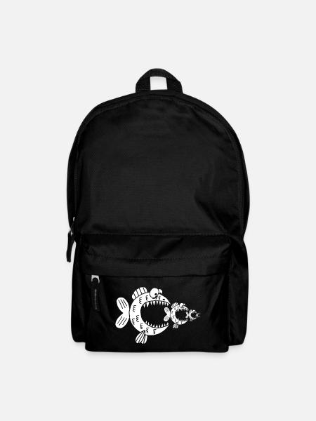 Poissons blancs et chaine alimentaire - Sac à dos - noir