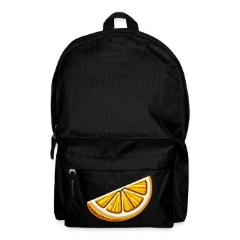 Tranche d'orange cartoon lumineuse - Sac à dos - noir - Devant