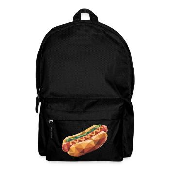 Hot Dog - Cooles Fastfood Logo - Rucksack - Schwarz - Vorne