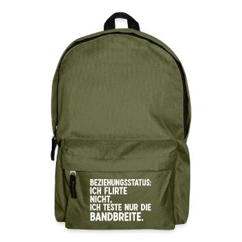 Relationship status: I don't flirt - Backpack - olive green - Front