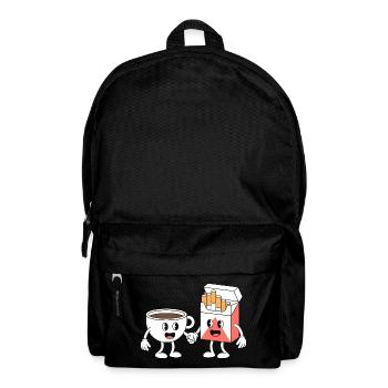 Café et cigarettes - T-shirt humoristique - Sac à dos - noir - Devant