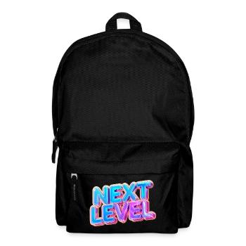 Next Level 3D Text — Bold Gradient Design - Backpack - black - Front
