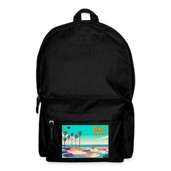 Venice Beach Retro Skater - Rucksack - Schwarz - Vorne