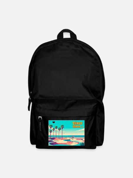 Venice Beach Retro Skater - Rucksack - Schwarz