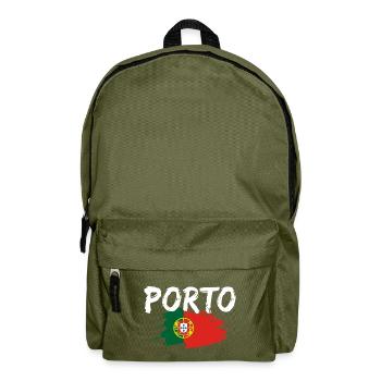 Porto Portugal Flag - Backpack - olive green - Front
