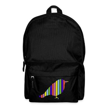 Bird in bright colors - Backpack - black - Front