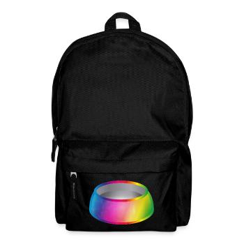 Rainbow Food Bowl Motif for Pets - Backpack - black - Front