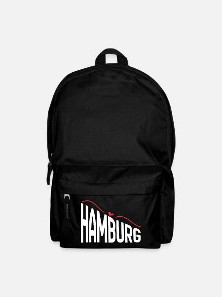 Hamburg - Rucksack - Schwarz